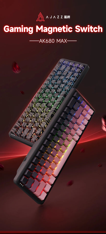 AJAZZ AK680 MAX Magnetic Axis Wired Keyboard 0.125ms Ultra-Low Latency Professional Gaming Keyboard