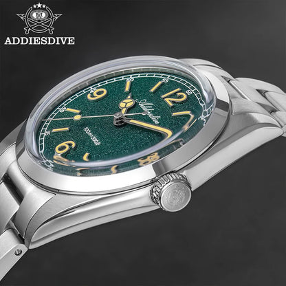 ADDIESDIVE 36mm Hot Sale Men's Watch AD2518 Bubble Mirror Glass 316L Stainless Steel Reloj Hombre 100m Waterproof Quartz Watches