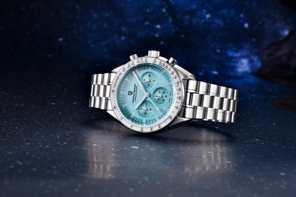 Pánske hodinky PAGANI DESIGN „New Moon“ – luxusné quartzové hodinky, chronograf, zafírové sklo s antireflexnou úpravou, keramický rámček, luminiscenčné ručičky