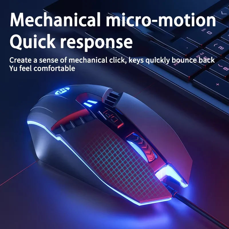 HP M1 kabelgebundene Gaming-Maus, weiß beleuchtet, E-Sports-Maus, USB, für Gaming, Büro, Desktop und Laptop