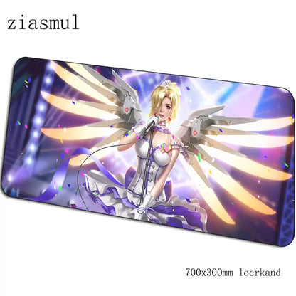 Overwatch-hiirimatto pelaajalle, upea 70x30cm gaming-hiirimatto PC:lle, kannettavalle ja työpöydälle, pelihiirimatto, esteettinen pelaajamatto, gamepad