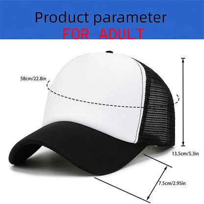 Minecraftes Pixels Kawaii Baseball Cap Boy Cartoon Anime Print Peaked Caps Hip Hop Parent-child Outdoor Mesh Hats Summer Sun Hat