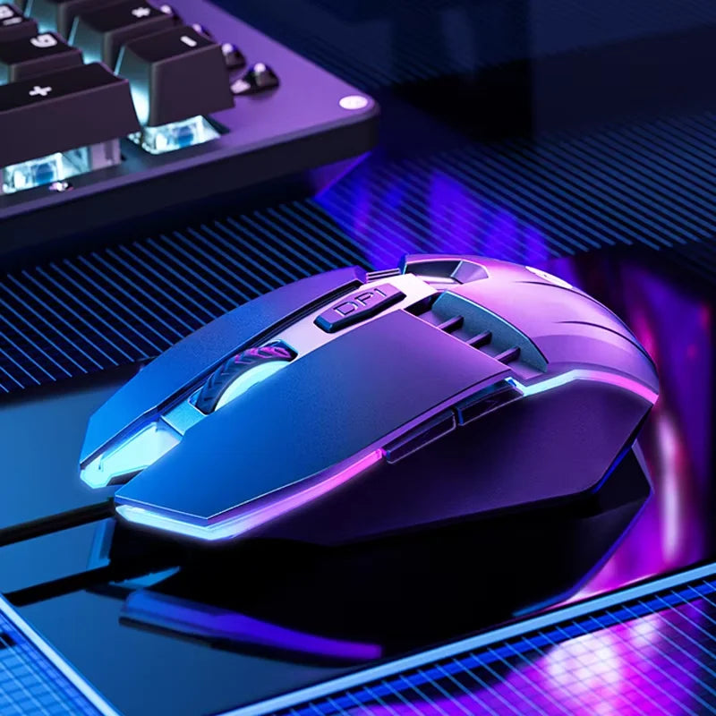 HP M1 kabelgebundene Gaming-Maus, weiß beleuchtet, E-Sports-Maus, USB, für Gaming, Büro, Desktop und Laptop