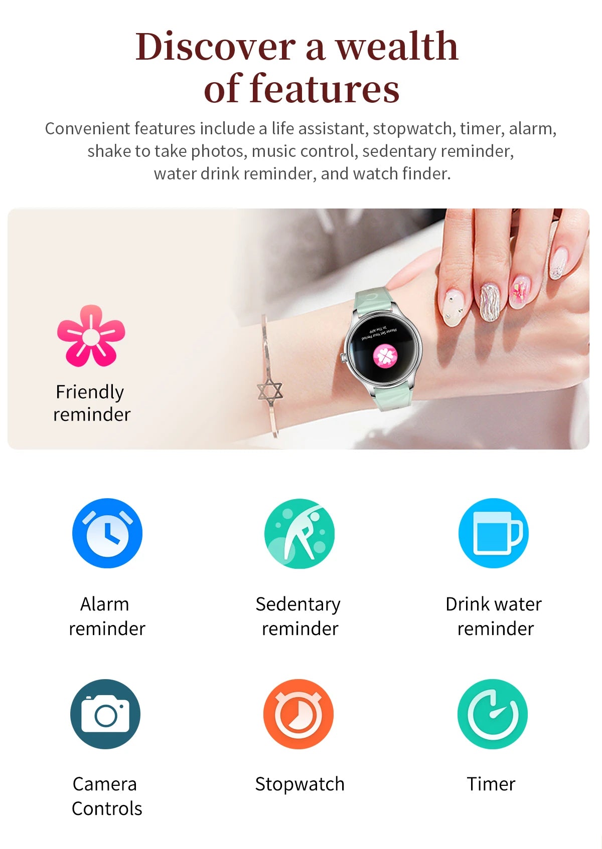 New COLMI L28 Air Ultra-thin Smartwatch 1.32 inch AMOLED Display, Women's Health Management, Exquisite Smart Watch For iOS Phone