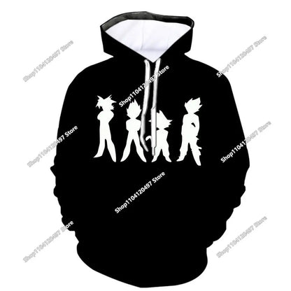 Dragon Ball Hoodie for Boys and Girls, New Autumn and Winter Style Creative Loose and Versatile Hooded Sweatshirt