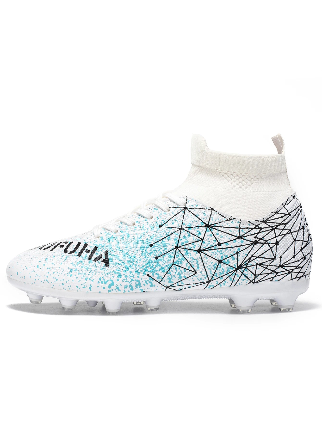 AG/FG Athletic Soccer Cleats PU Fabric Comfort Upper TPU Anti-Slip Long Studs Sole Reliable Quality Adult Kids Training Shoes