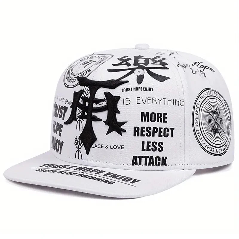 2026 New Fashionable Creative Baseball Hat T Graffiti Embroidery Street Hip Hop Hat Daily Casual Wear Sunshade Hat Flat Edge Hat