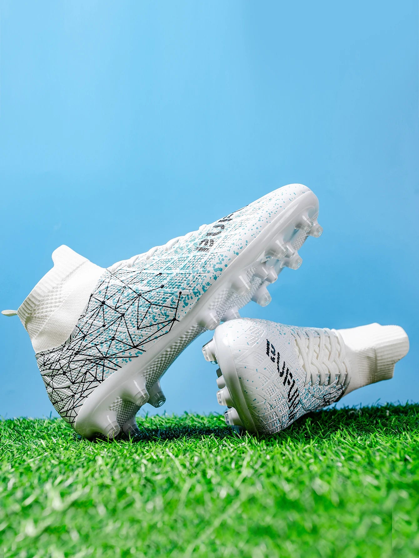 AG/FG Athletic Soccer Cleats PU Fabric Comfort Upper TPU Anti-Slip Long Studs Sole Reliable Quality Adult Kids Training Shoes