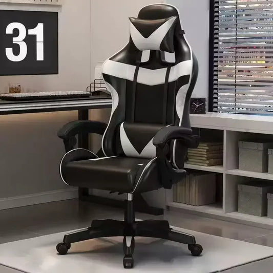 Chaise de bureau inclinable confortable pour longues heures, idéale pour le jeu et le travail, chaise de jeu ergonomique pour les sessions de streaming