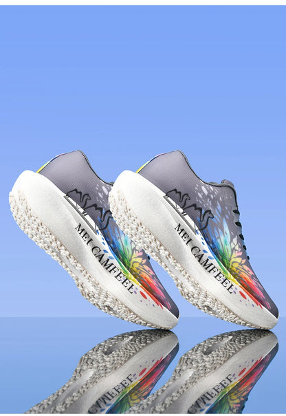 Ténis de Corrida 2026 New Eagle Pattern com Placa de Carbono para Maratona, Ultraleves, Respiráveis e com Amortecimento para Treino Desportivo