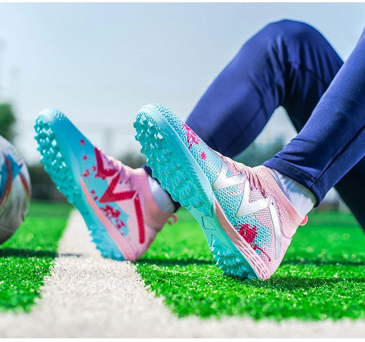 Chaussures de football professionnelles TF Broken Nail pour adolescents, chaussures de training montantes d'aspect robuste, pour adultes, pour l'extérieur, antidérapantes