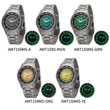 BERNY Titanium Diver Watches for Men 20ATM Super Luminous Automatic Mechanical Men's Dive Watch Sapphire Swim Diving Wristwatch