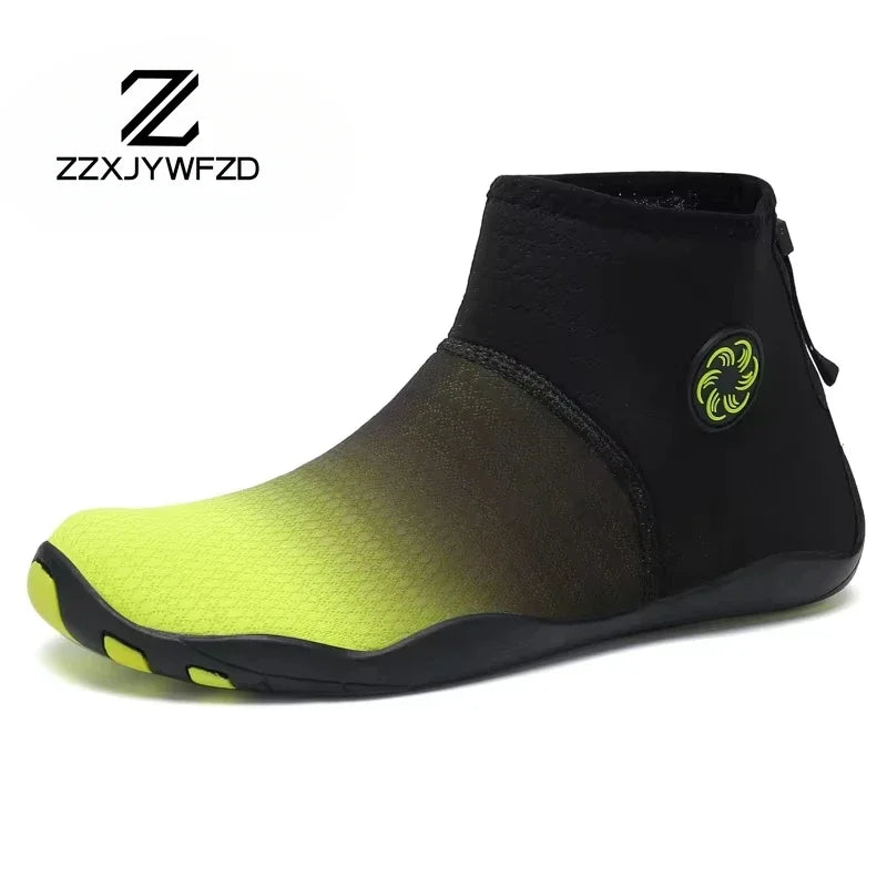 Zapatillas deportivas de exterior para senderismo y vadeo, unisex, para natación, calzado acuático de caña alta barefoot, zapatos aqua para playa, fitness, buceo y surf