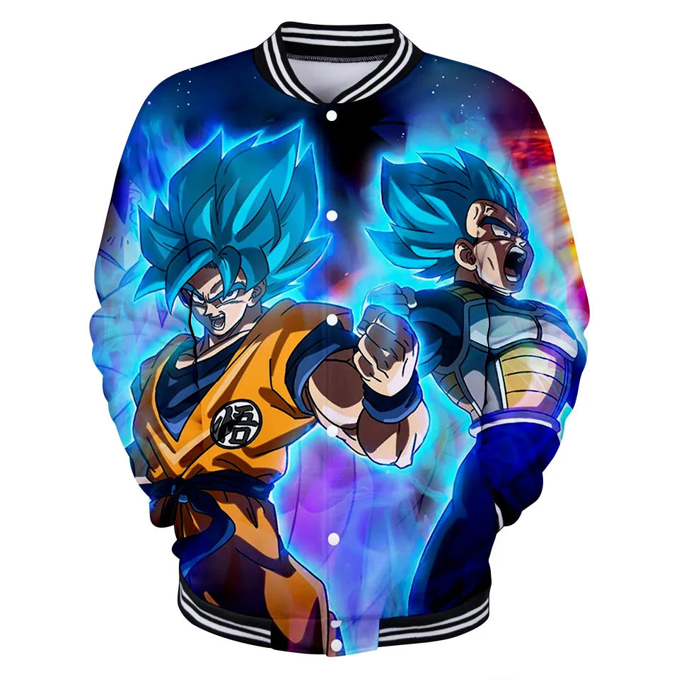 Dragon Ball Streetwear Baseball Uniform for Man Women Son Goku Adults Costumes Jackets Spring Fall Coat Cardigan Sweatshirt Gift