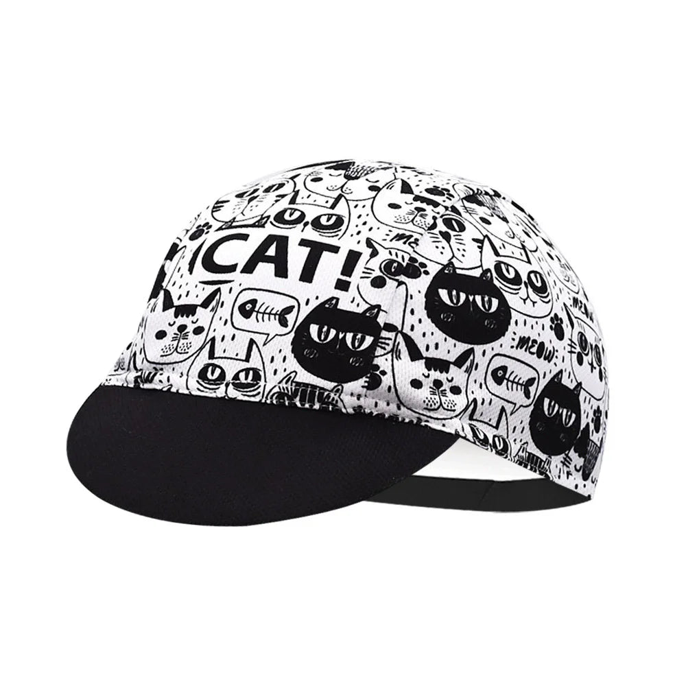 Cool style Cycling Caps Summer Breathable Sports Bicycle Hats Quick Dry Polyester Black Blue Bike Hats Classical Retro Runing