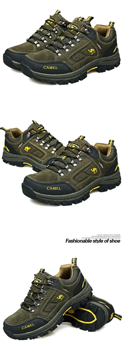 Herren-Wanderschuhe aus Veloursleder, Outdoor-Trail-Trekking-Sneaker, rutschfeste, atmungsaktive Kletterschuhe für Herren, Bergsportschuhe