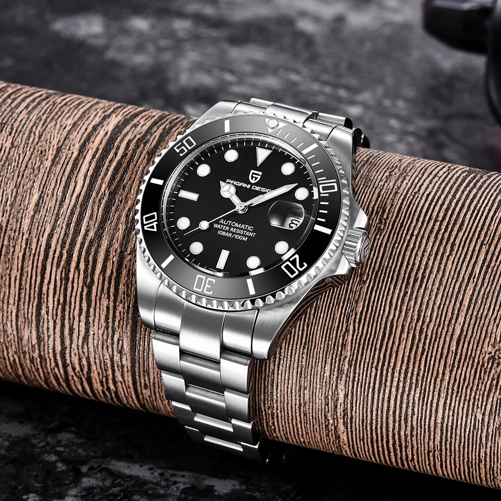 New PAGANI DESIGN Diving Automatic Mechanical Watch Luxury Sports Waterproof Watch Stainless Steel Sapphire Luminous Watch for Men