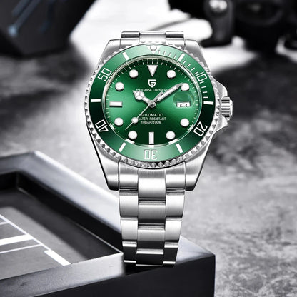 New PAGANI DESIGN Diving Automatic Mechanical Watch Luxury Sports Waterproof Watch Stainless Steel Sapphire Luminous Watch for Men