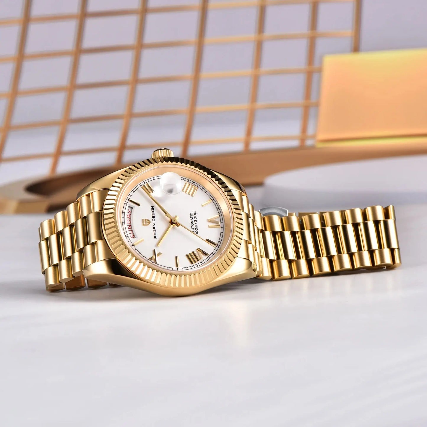 PAGANI DESIGN Men's Watches DD40 Gold White Luxury Automatic Watch Men Japan Movt Date Week Mechanical Watches For Men 2026 New