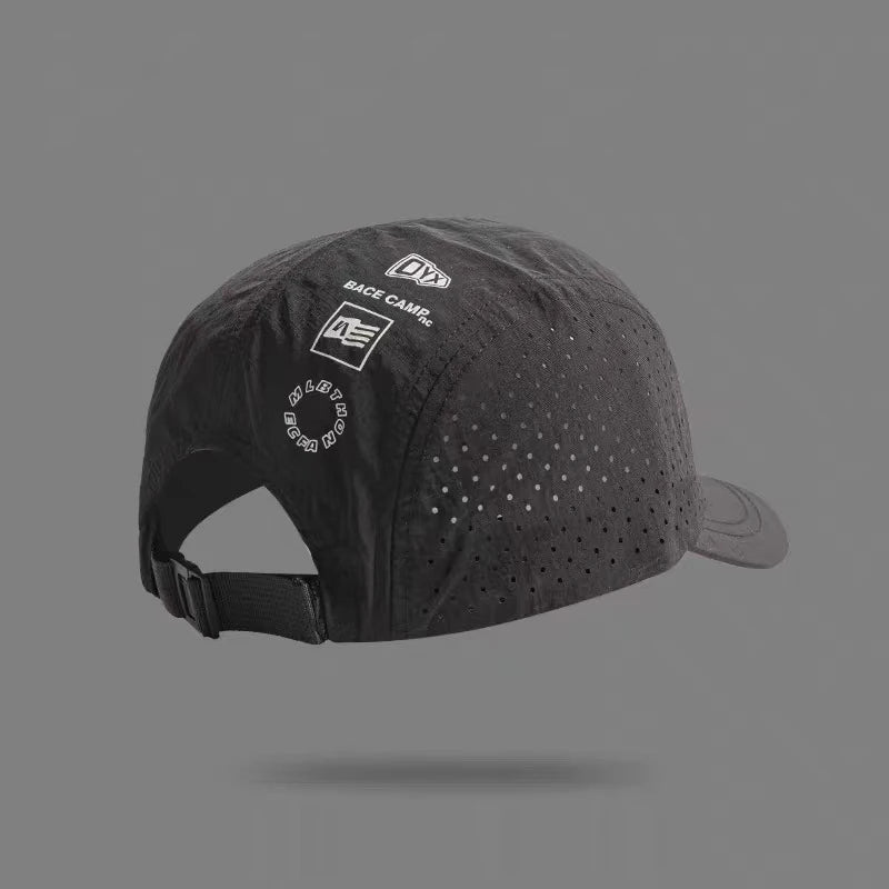 Summer lightweight cool and comfortable double-sided breathable mesh printed letter pattern quick-drying baseball cap