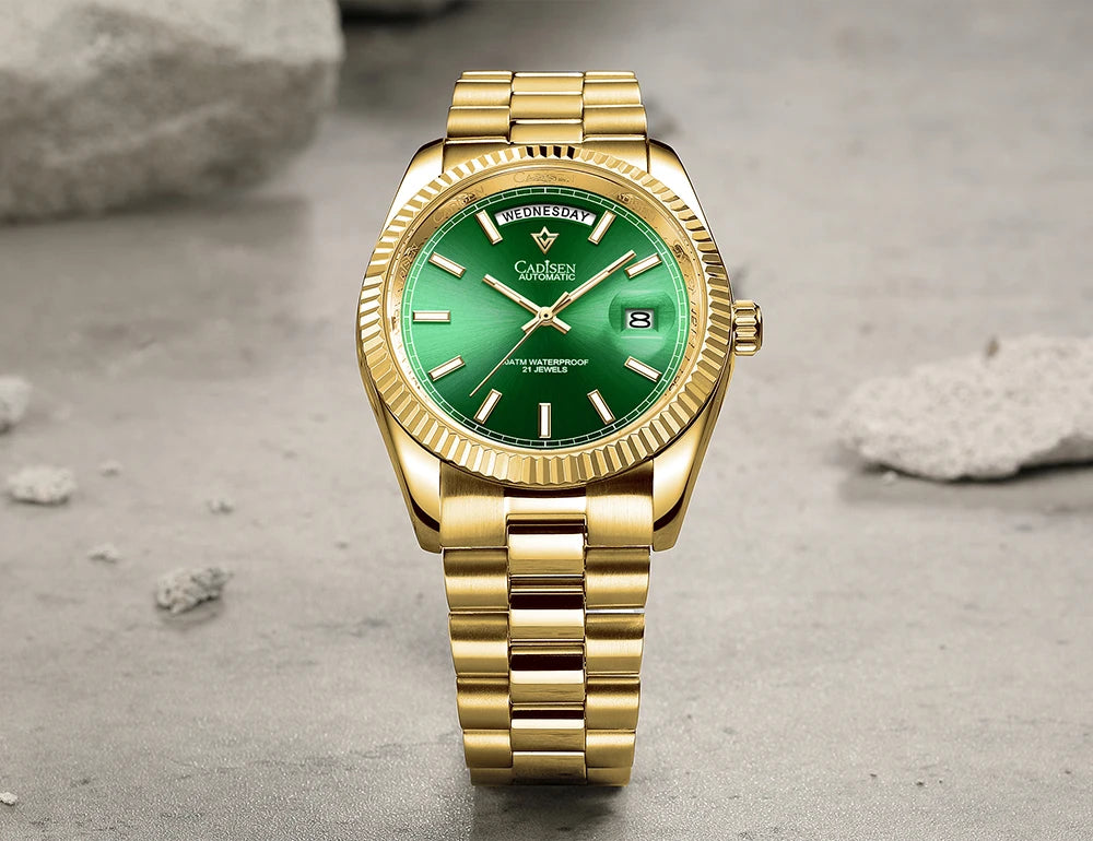 CADISEN DD40 Herrenuhr – luxuriöse Automatikuhr für Herren, AR-Saphirglas, mechanische Armbanduhr für Herren, 10Bar, MIYOTA 8285 Uhrwerk, neu 2023