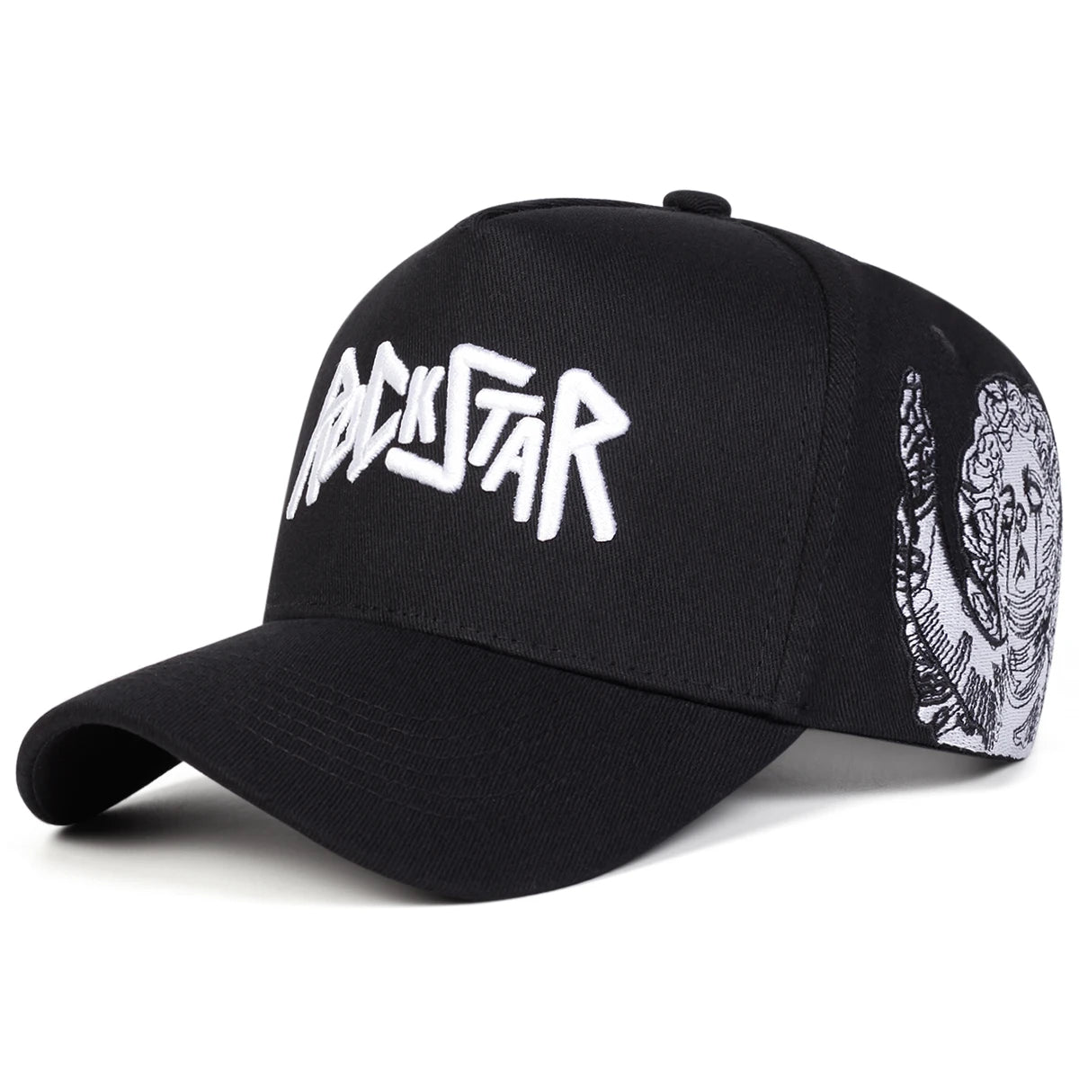 Șepci de baseball unisex ROCKSTAR cu broderie cu litere, pentru primăvară și toamnă, pentru activități în aer liber, reglabile, casual, cu protecție solară, șepci sportive