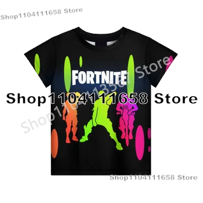 Presentes de Aniversário T-shirt F-Fortnite 3D Print Banana Peely Team Leader Bear para Homem, Tee Battle Royale Gaming, Top de Verão