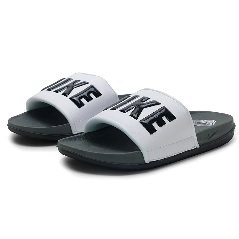 „Nike Offcourt Slide“ vyriški šlepetės, patogūs ir lengvi sandalai, skirti nešioti tiek patalpose, tiek lauke, paplūdimio batai Bq4639-001