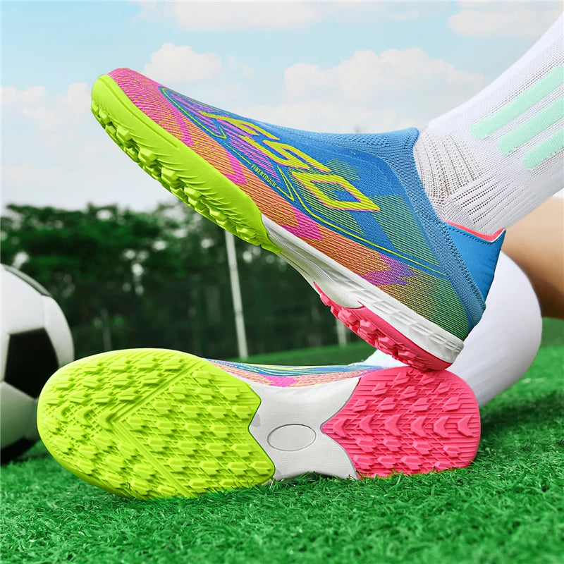 Nouvelles chaussures de football pour hommes, crampons de football sur gazon, chaussures de football pour adultes, crampons de futsal, crampons de sport confortables, antidérapants, ultra-légers, pour entraînement en s