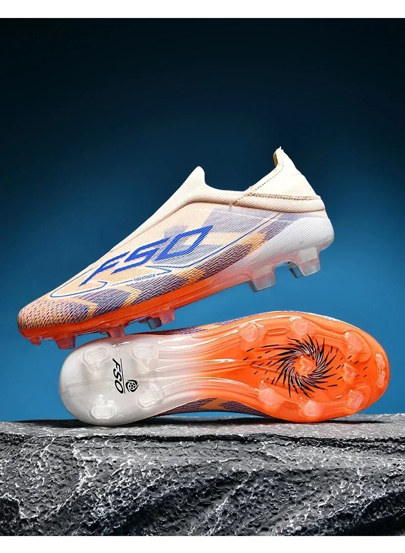 Nouvelles Chaussures de Football pour Hommes – Crampons d'Extérieur pour Entraînement sur Gazon – Baskets Mi-Montantes Légères Antidérapantes de Haute Qualité – Meilleures Ventes