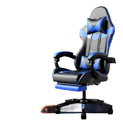 Chaise de jeu ergonomique avec dossier inclinable réglable en hauteur pour bureau, streaming et massage sur PC