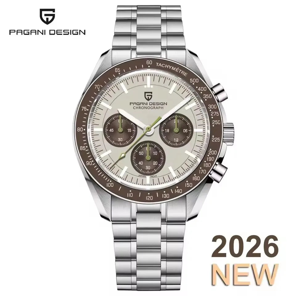 2026 New PAGANI DESIGN Mens Watches Quartz Speed Sports Chronograph Watch For Men Waterproof Luminous AR Sapphire Man Gift Clock