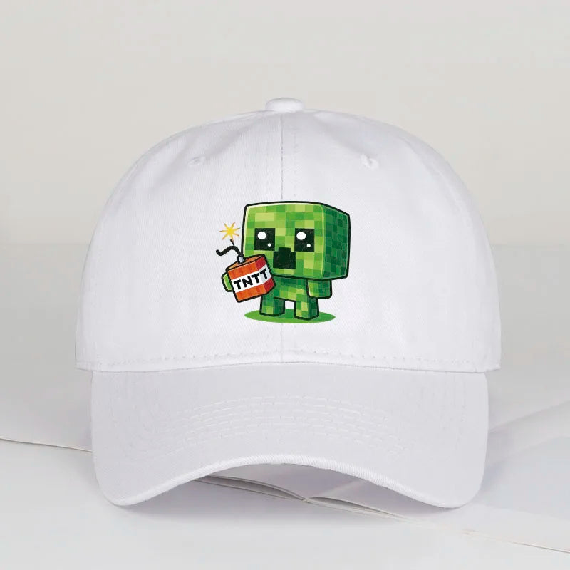 1 Creeper Pattern Baseball Cap | Unisex Hip-Hop Cap, lightweight and form-fitting, perfect for travel and casual wear year-round