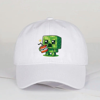 1 Creeper Pattern Baseball Cap | Unisex Hip-Hop Cap, lightweight and form-fitting, perfect for travel and casual wear year-round
