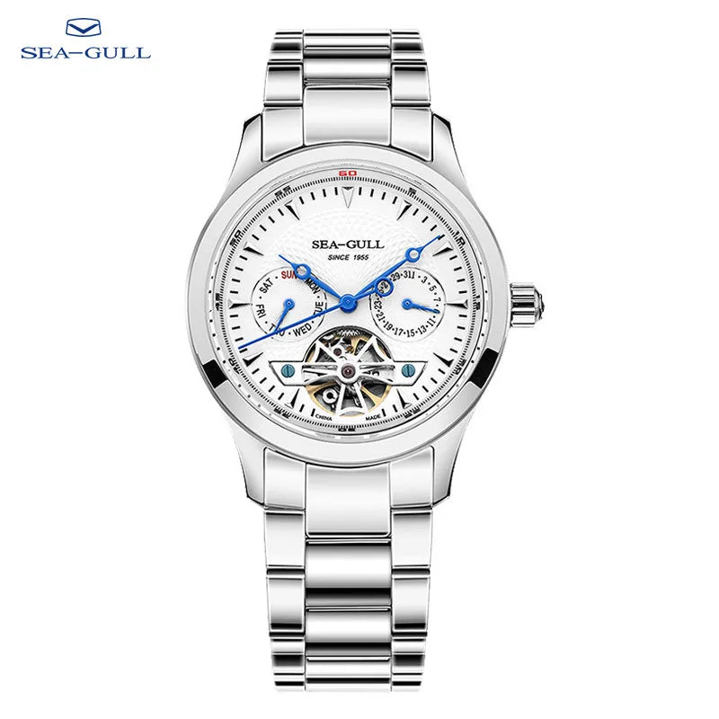 Seagull Flywheel Series Men's Watch Xidong Mechanical Watch 316L Precision Steel Band 39mm Business Watch Relojes Para Hombres