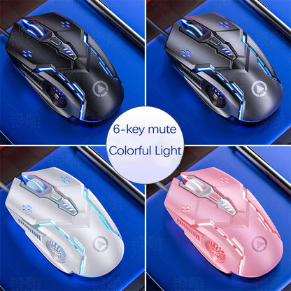 UTHAI G5 Six key 3200DPI wired illuminated gaming mouse, e-sports mechanical mute computer accessories