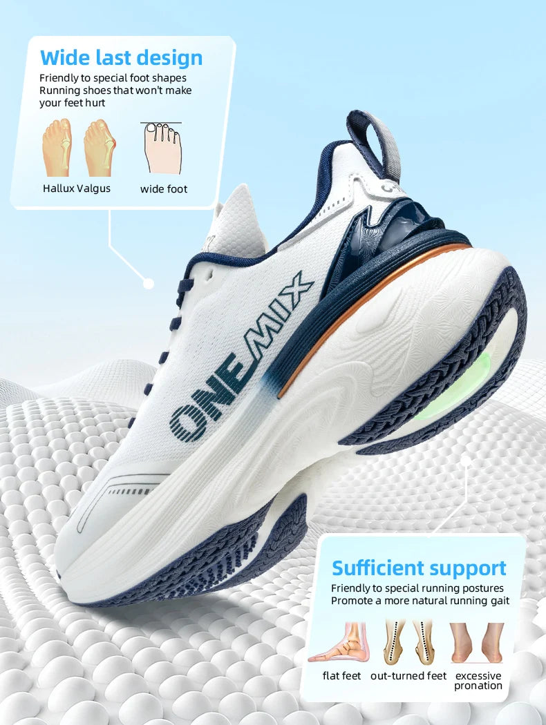 Chaussures de jogging ONEMIX : baskets unisexes légères, résistantes à l'usure, tendance, pour le sport et le fitness