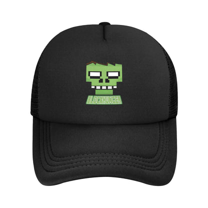 Adult Creepers Big Face Videogame  Trucker Cap Mesh Baseball Cap Polyester Hat Sun Hat Adjustable Racing Cap Summer