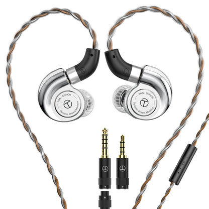Monitores In-Ear TRN Conch Lucky Bag – Auriculares HiFi com Fio, Dinâmicos de Diamante DLC, com Filtros de Bocal de Afinação para Xiaomi