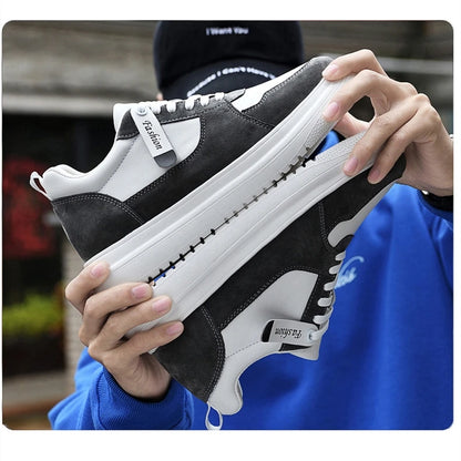 Adidași pentru bărbați cu talpă înălțătoare, pantofi cu talpă înălțătoare, talpă interioară pentru creșterea înălțimii cu 7-8 cm, pantofi cu toc înalt, pantofi sport din piele naturală