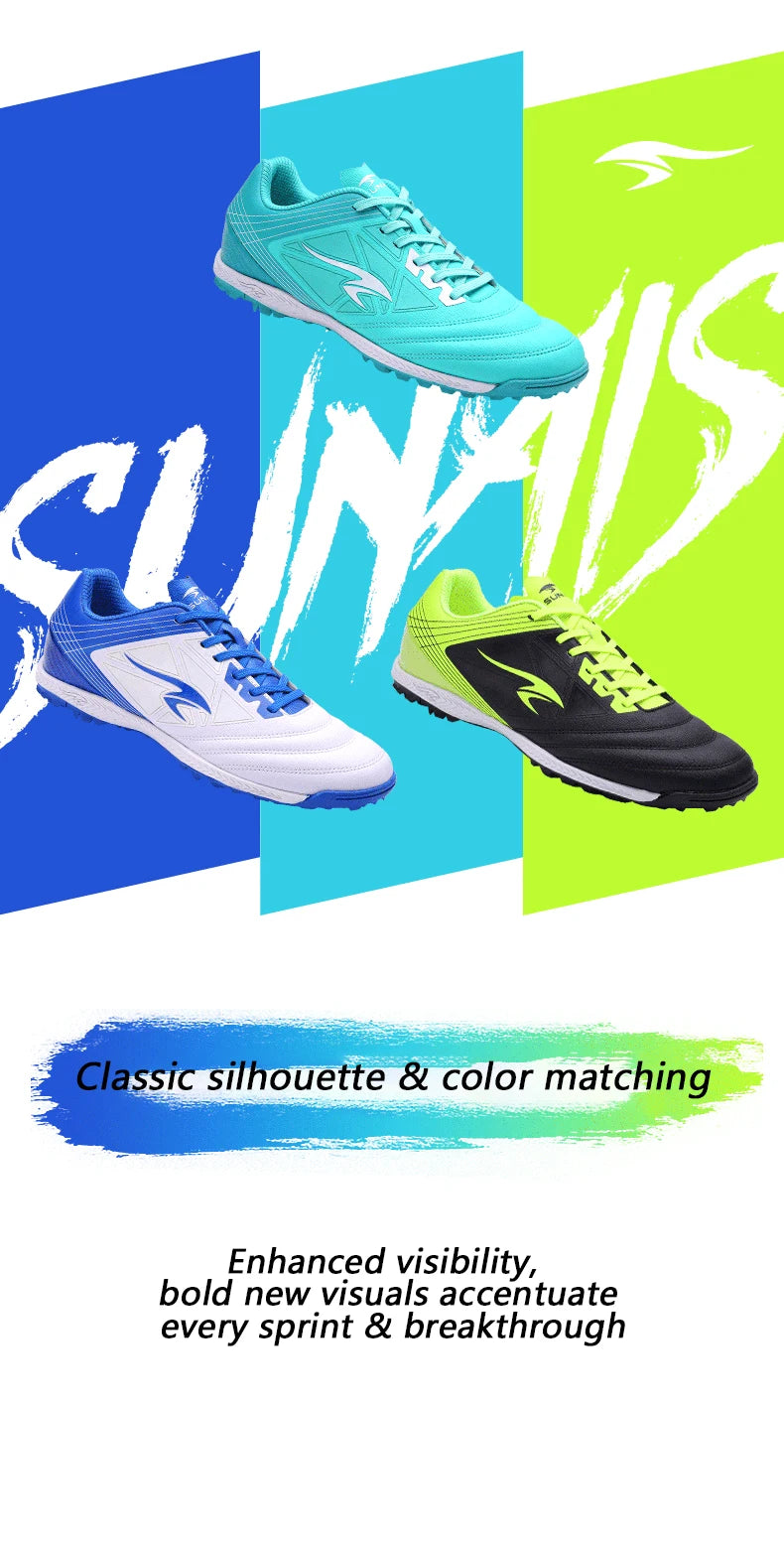 SUNAIS Men Training TF Soccer Shoes Artificial Grass Anti-Slippery Youth Football Shoes AG Women Sports Training Shoes 835230