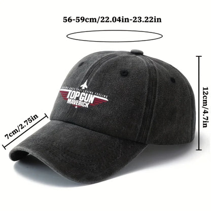 "TOP GUN MAVERICK" Men'S Classic Vintage Baseball Cap, Adjustable  Hat with Curved Brim, Casual Outdoor Sports