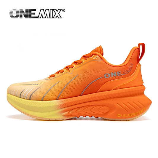 Zapatillas de running ONEMIX con nueva amortiguación para hombre, aptas para corredores de peso elevado, deportivas con cordones para mujer, antideslizantes, de exterior, zapatillas atléticas masculinas