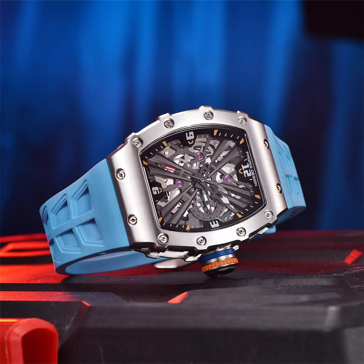 Reloj de cuarzo para hombre PAGANI DESIGN 2026 nuevo, movimiento VH65, esfera esqueleto, resistente al agua 100M, deportivo rectangular, cristal de zafiro