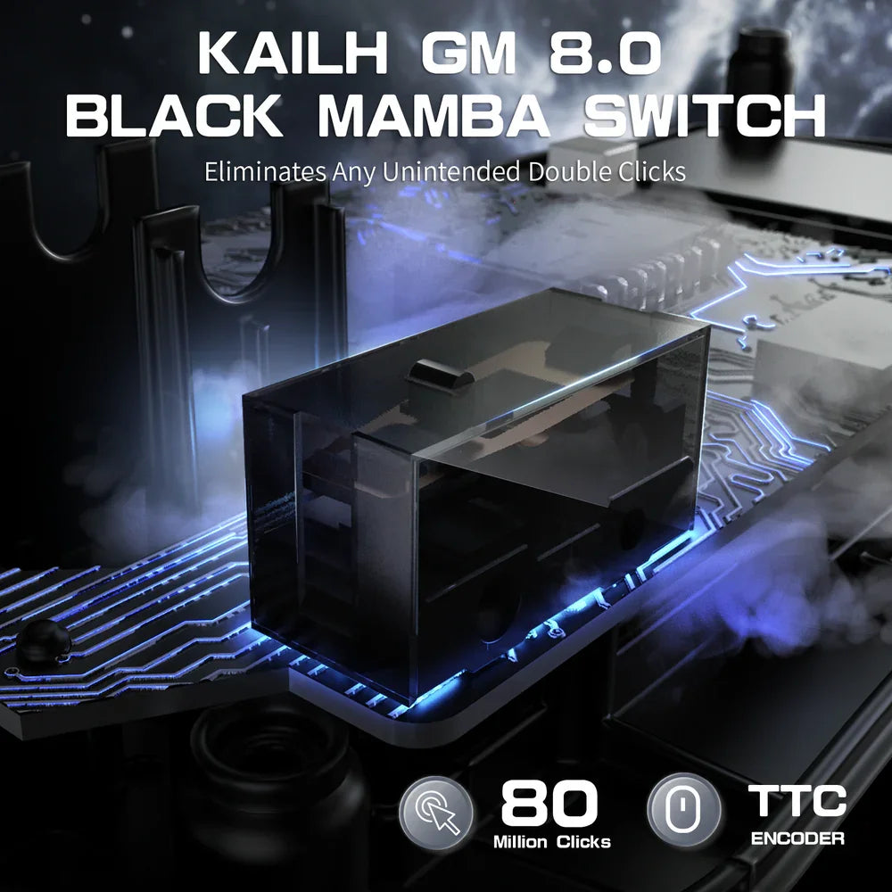 Gaming miška ATTACK SHARK R3 iz magnezijeve zlitine 8K SUPERLIGHT 8000Hz, 6 nastavljivih DPI do 26000, PAW3395, BT/2.4G brezžična/žična