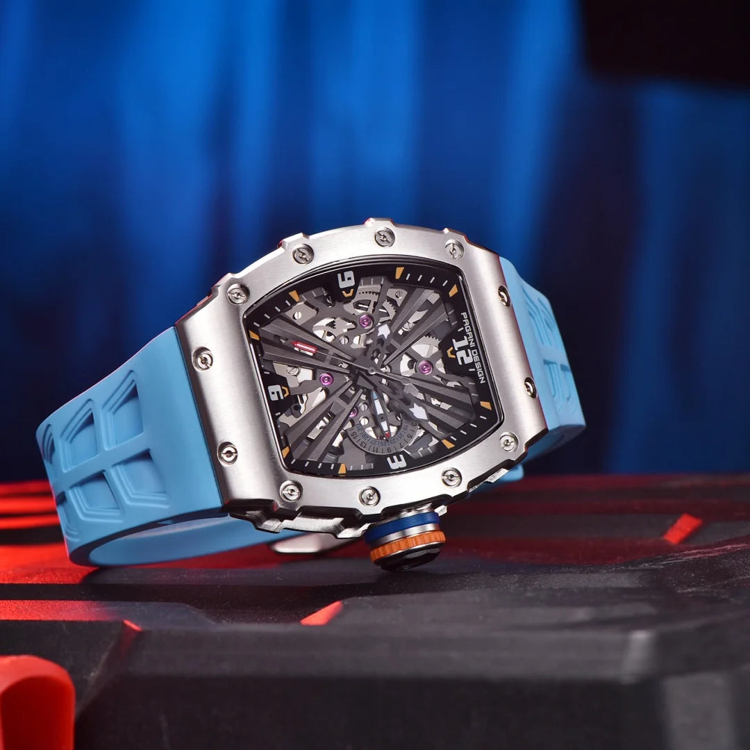 Reloj de cuarzo para hombre PAGANI DESIGN 2026 nuevo, movimiento VH65, esfera esqueleto, resistente al agua 100M, deportivo rectangular, cristal de zafiro
