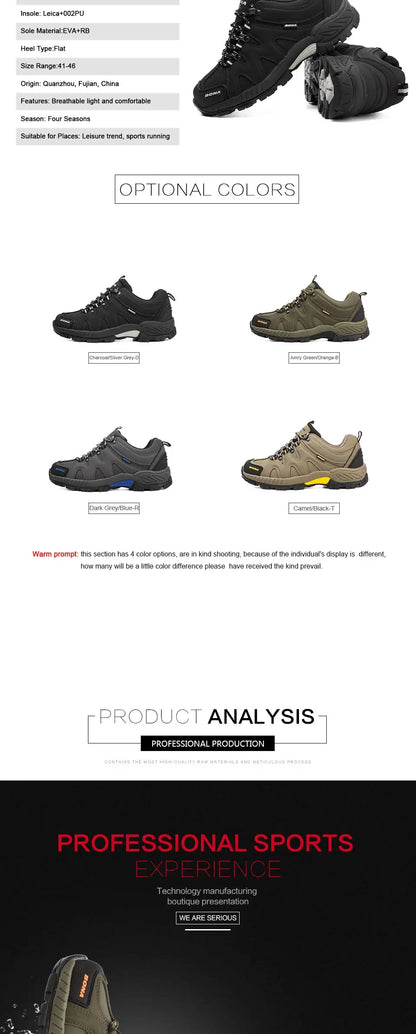 BONA Novedad Estilo Clásico Zapatillas de Senderismo para Hombre con Cordones Zapatillas Deportivas para Hombre Outdoor Jogging Trekking