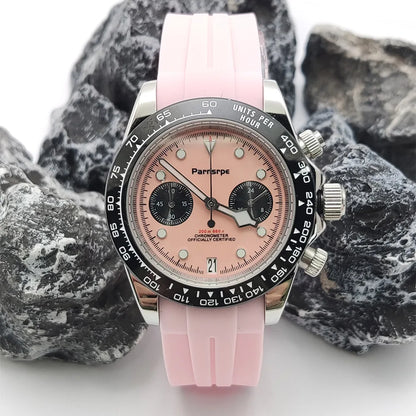 New Chronograph VK64 Quartz Watch 39.5mm 316L Stainless Steel 50M Waterproof Luminous Men Sports Business Watches