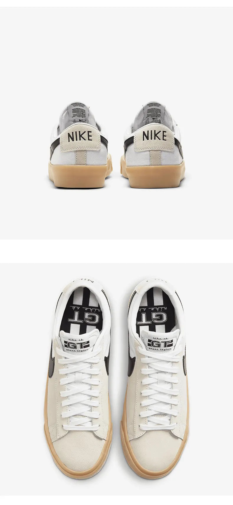 Chaussures de skate unisexes Nike SB Blazer Zoom Classic Low-Top officielles et authentiques DC7695-100