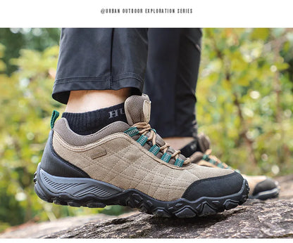 HUMTTO Sapatilhas de Caminhada para Homem, Designer de Luxo, Inverno, Escalada e Trekking, para Homem, em Pele, Outdoor, Desporto e Trabalho, 110282A